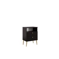 NACHTTISCH Schwarz 50/69,5/33,9 - Schwarz, Holzwerkstoff (50/70/34cm) - RAUMHIRSCH FURNITURE