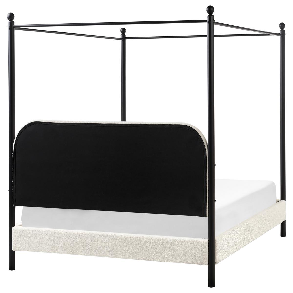 HIMMELBETT 140x200 cm Weiß Dannemois - Creme, Textil (140/200cm) - Beliani