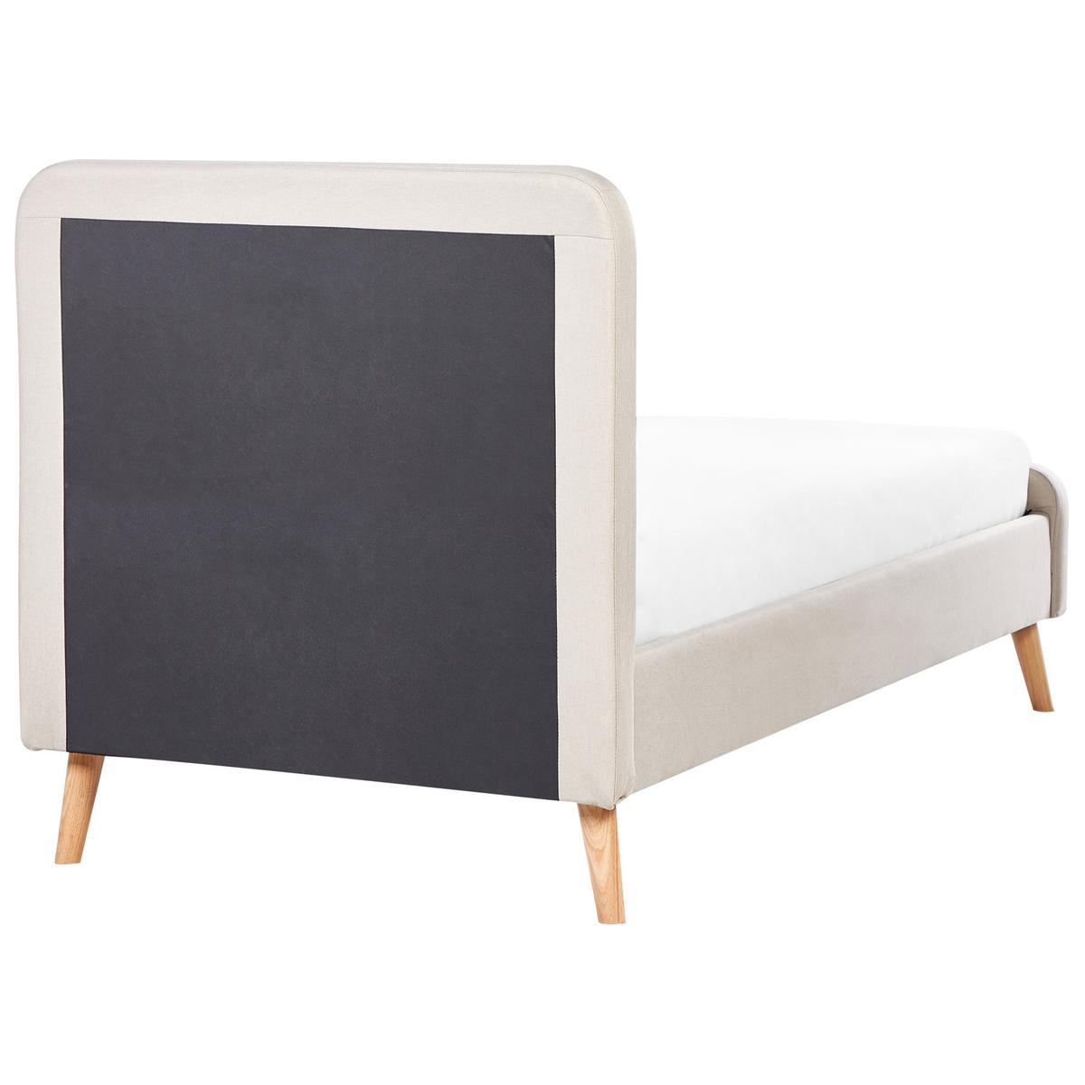 POLSTERBETT 90x200 cm Beige Rennes - Beige, Textil (90/200cm) - Beliani