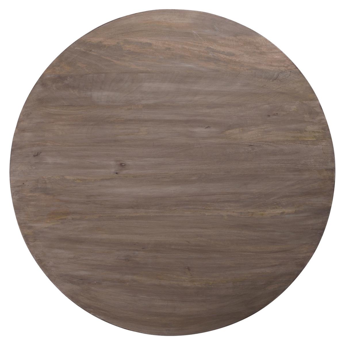 COUCHTISCH Ø100x45 cm rund Natur handgefertigt aus Mangoholz - Braun, Holz (100/100/45cm) - WOMO-DESIGN