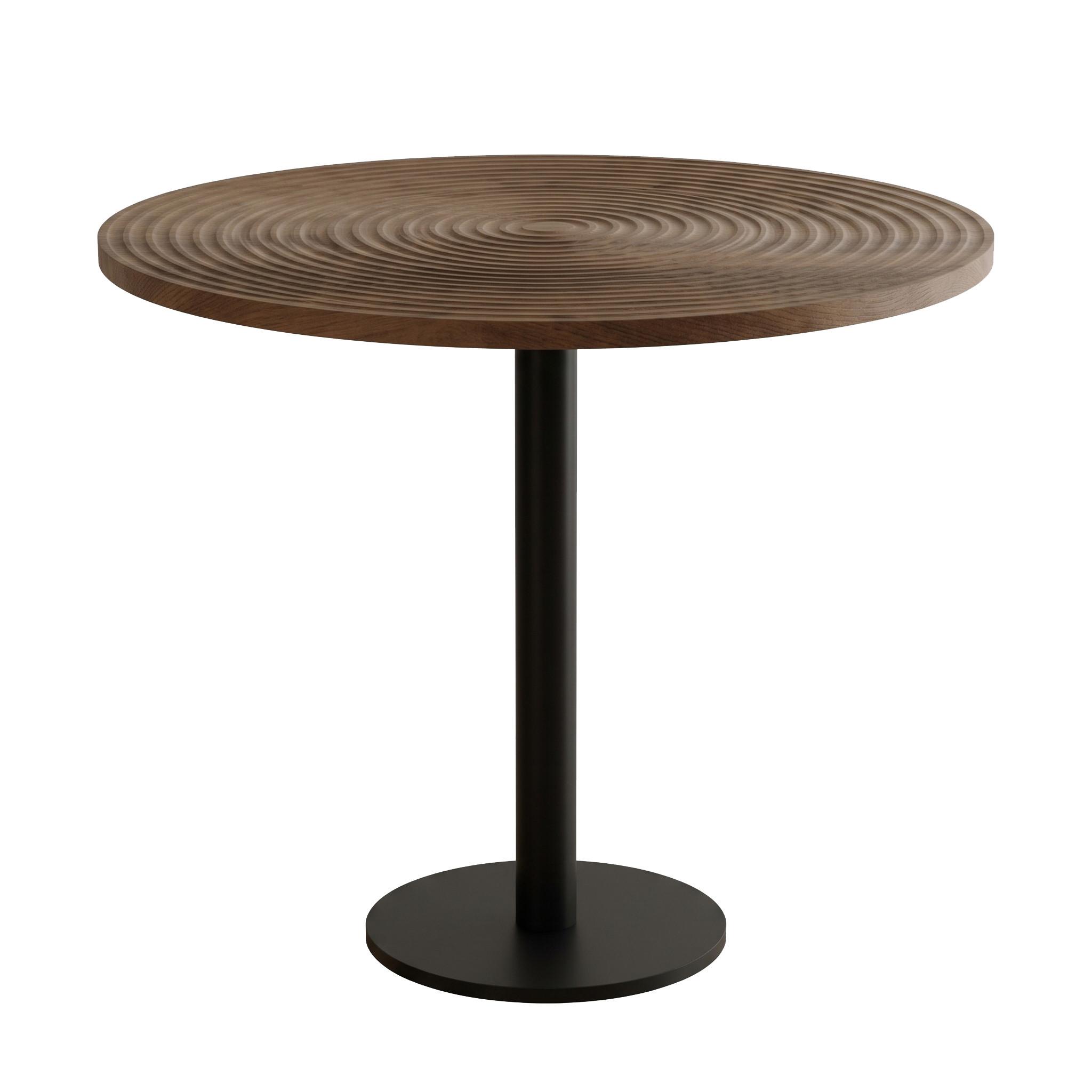 ESSTISCH Rund 80cm Holzoptik Tulpen-Design Moderner Beistelltisch - Naturfarben, Holzwerkstoff/Metall (80/80/76cm) - Urban Meuble