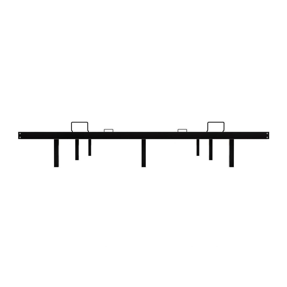 METALLBETT Palamos 140x200 cm mit LED und Matratze - Schwarz, Metall (140/200cm) - Juskys