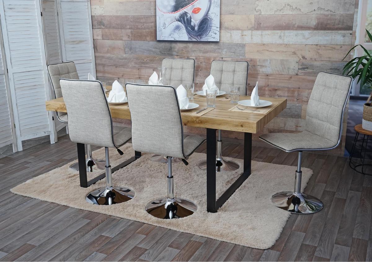 ESSZIMMERSTUHL Beige, Grau 6er-Set - Greige/Beige, Textil (43/103/54cm) - MCW