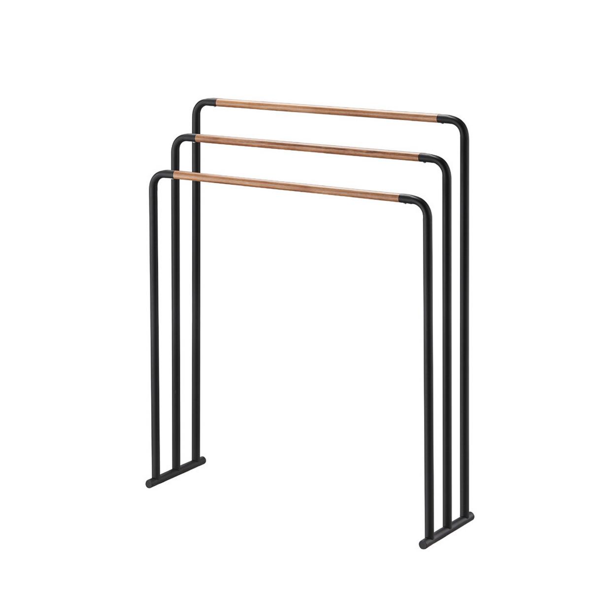 HANDTUCHHALTER aus Metall mit 3 Stangen - 70/19/83 cm - Schwarz, Metall (19/83/70cm) - Yamazaki