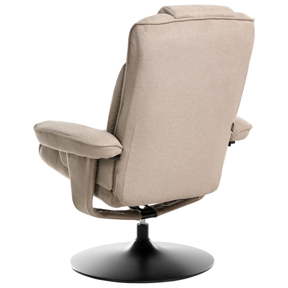 FERNSEHSESSEL Taupe Nyks - Taupe/Schwarz, Textil (87/98/81cm) - Beliani