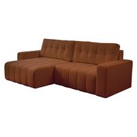 ECKSOFA Masone - Schwarz/Braun, Holz/Kunststoff (245/143cm) - MIRJAN24