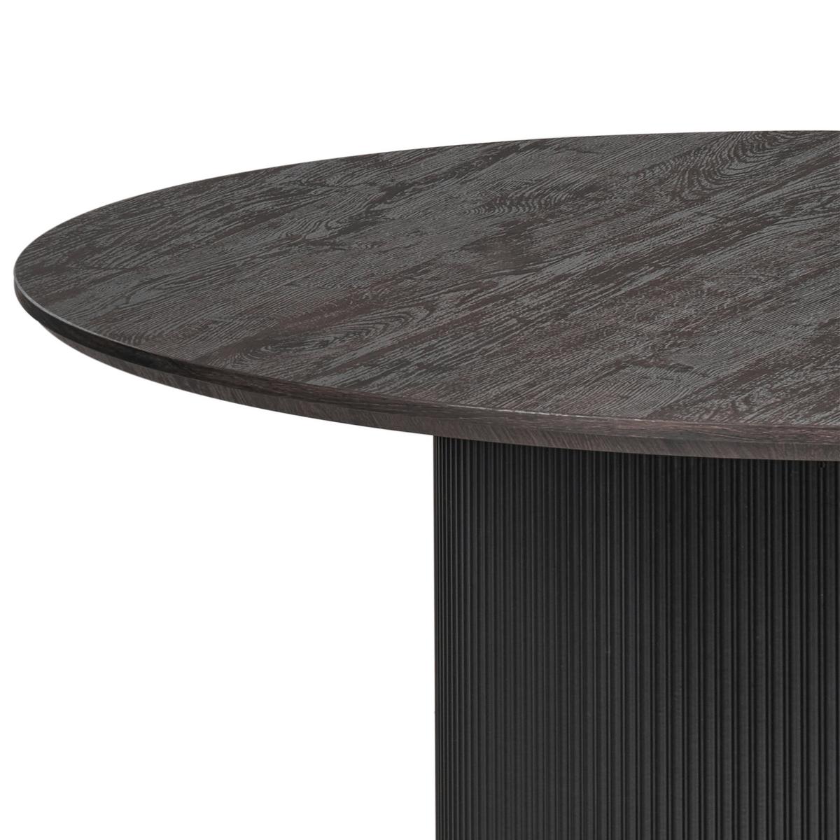 ESSTISCH Schwarz 120/120 cm Sheho - Schwarz, Holzwerkstoff (120/120/75cm) - Beliani