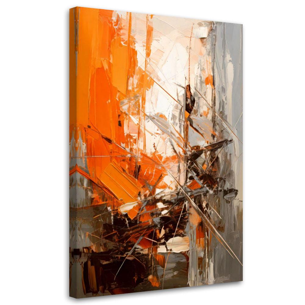 LEINWANDBILD Abstraktion 20x30cm - Orange, Textil (20/30cm) - Feeby