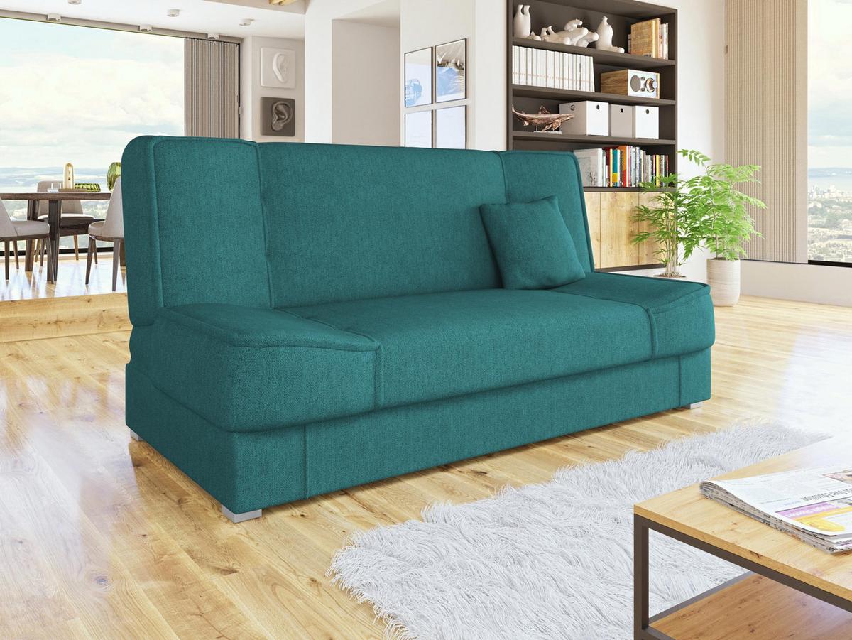 SCHLAFSOFA Gabi - Türkis/Silberfarben, Holz/Kunststoff (175/80/80cm) - MIRJAN24
