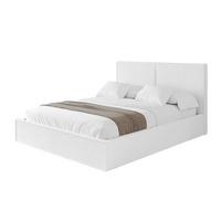 POLSTERBETT mit Bettkasten und Lattenrost, Boxbett ohne Matratze - EMMI 180x200 Weiß - Weiß, Holzwerkstoff/Textil (180/200cm) - ALTDECOR
