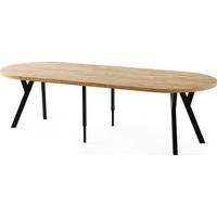 ESSTISCH Twixy XXL groß rund oval ausziehbar, Braun 100-250/100/76 cm - Eiche Wotan/Schwarz, Holz/Holzwerkstoff (100/250/76cm) - WFL GROUP