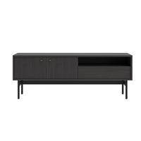 TV-LOWBOARD Olar II ESCHE PORTLAND SCHWARZ 154 CM - Goldfarben/Schwarz, Holzwerkstoff/Metall (154/56.6/38cm) - Selsey
