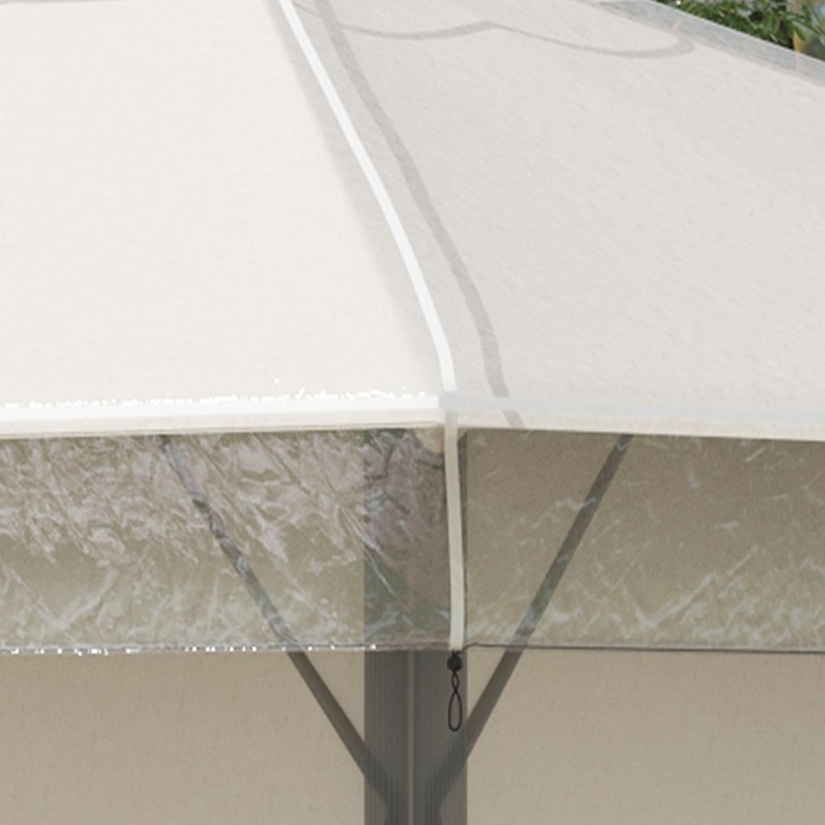 ABDECKUNG für Pavillon Kunststoff Transparent - Transparent, Kunststoff (300/80/300cm) - Outsunny