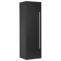 BAD HÄNGESCHRANK schwarz Mataro - Silberfarben/Schwarz, Holzwerkstoff (40/132/35cm) - Beliani