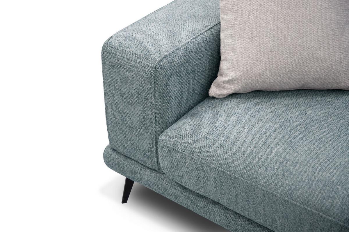 ECKSOFA MEDIOLANE 4-Sitzer, mintgrün - Mintgrün, Holzwerkstoff/Textil (282/219cm) - Wozimo