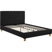 BETT emmy Grau - Grau, Textil (190/140cm) - Habitat Garten