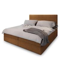 BOXBETT PISA 200x200 cm mit Matratze und Topper, H2+H3 - Kupferfarben - Kupferfarben, Holz (200/200cm) - MASSENO