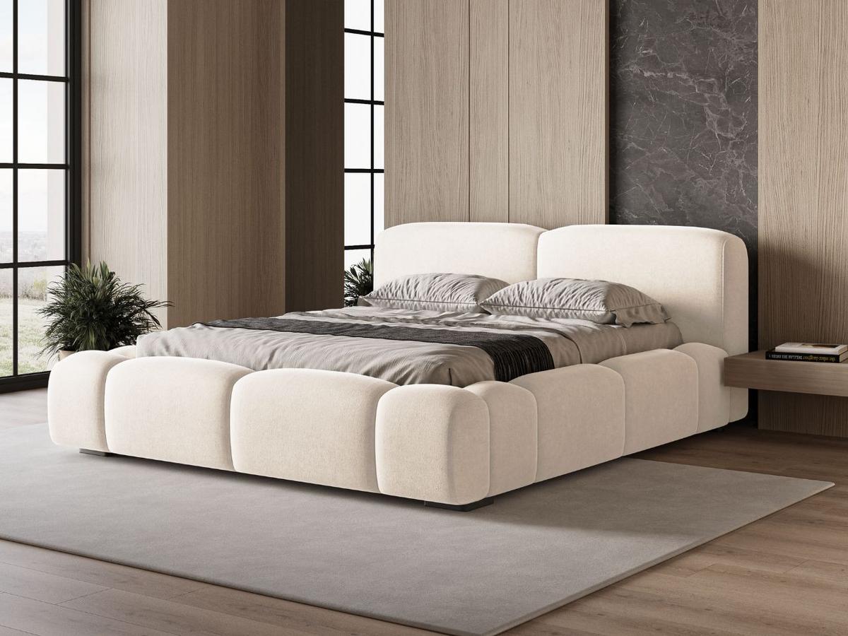 POLSTERBETT Aubi 140x200 Creme - Creme, Textil (140/200cm) - Graingold