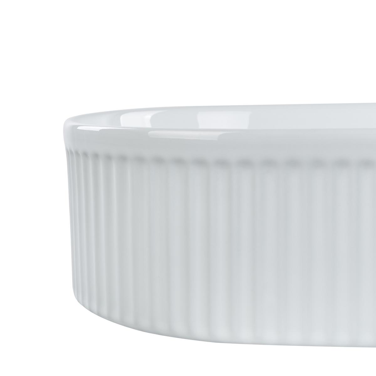 AUFSATZWASCHBECKEN Weiß 49/31 cm Keramik Geldo - Weiß, Keramik (49/13/31cm) - Beliani