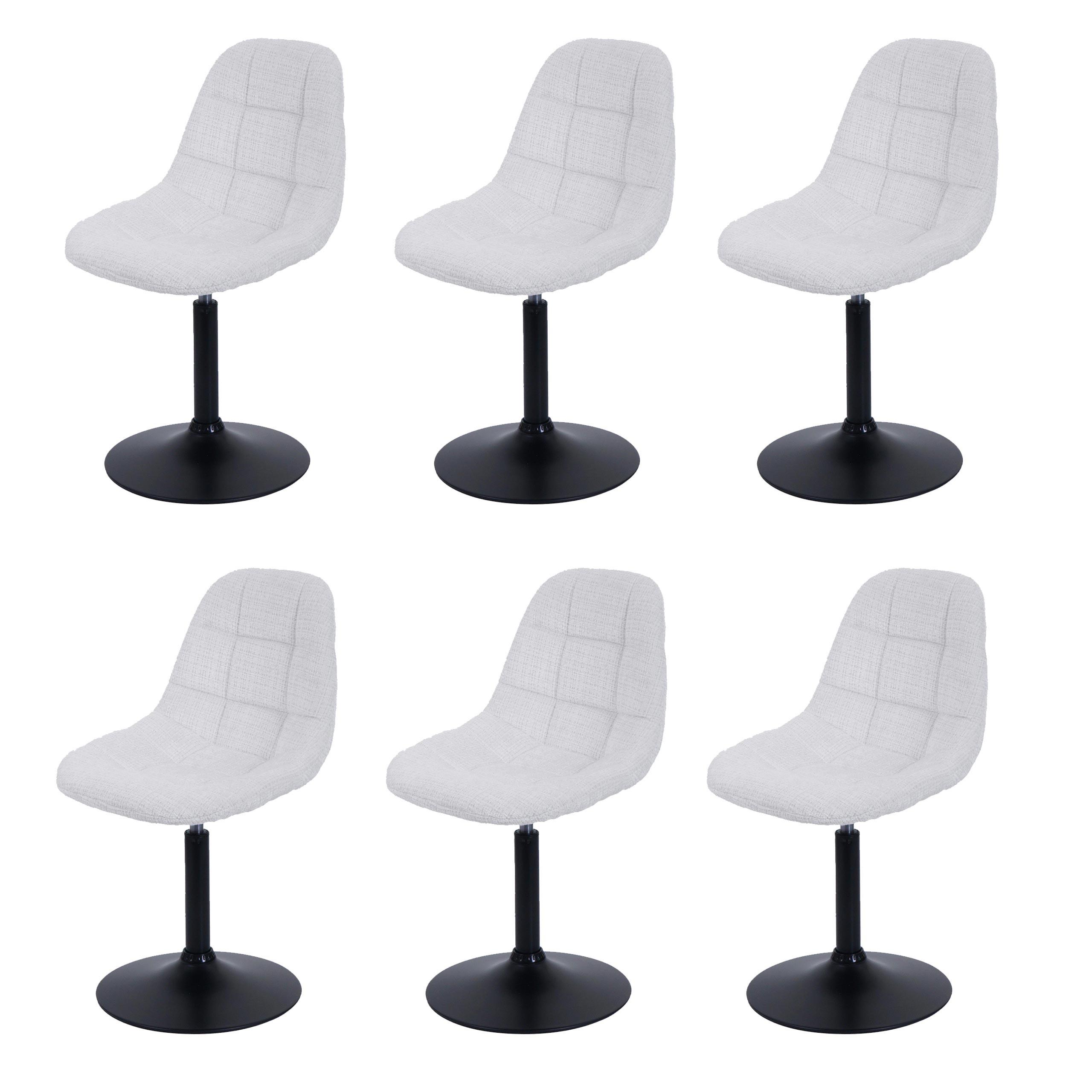 ESSZIMMERSTUHL Cremeweiß 6er-Set - Creme/Weiß, Textil (47/83/43cm) - MCW