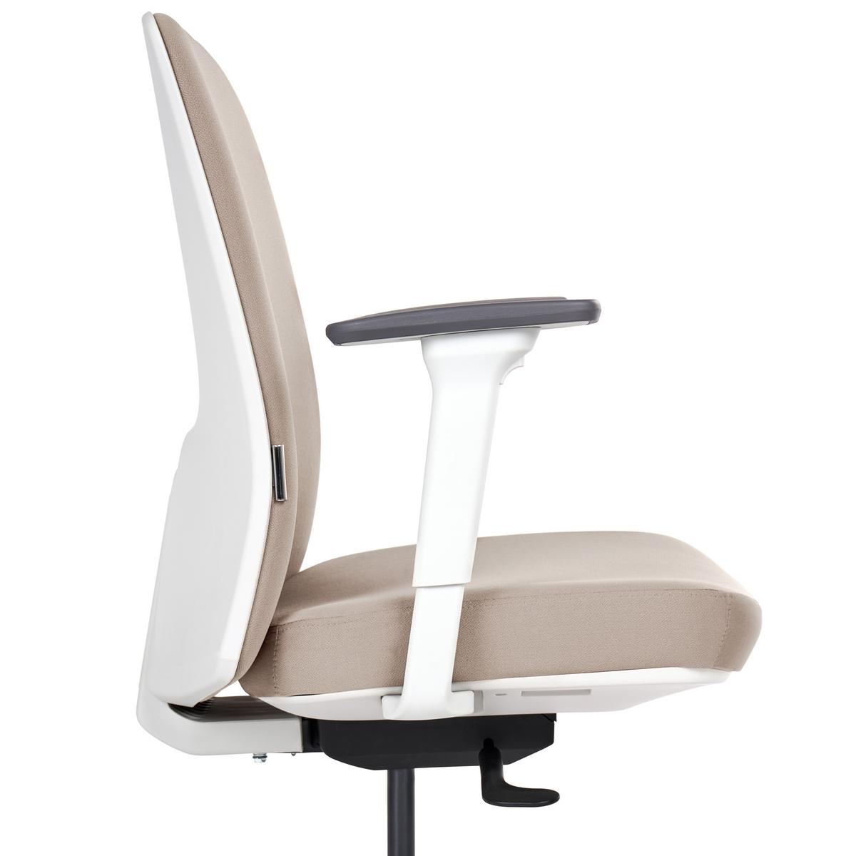 BÜROSTUHL Stoff Taupe Kamilon - Taupe/Beige, Textil (60/98/65cm) - Beliani