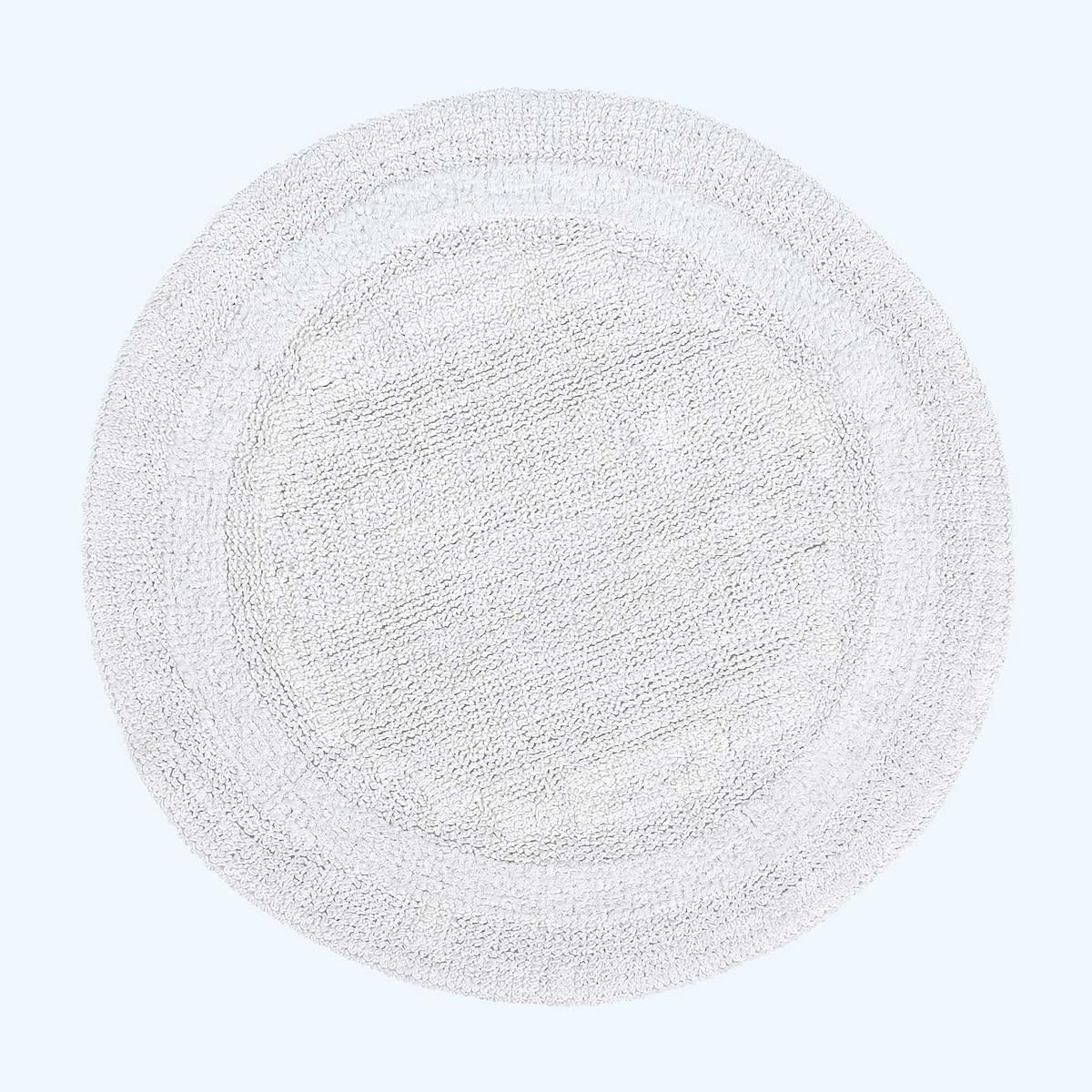 BADEMATTE 80 cm rund, 100% Baumwolle, wendbar - Weiß, Textil (80/80cm) - Homescapes