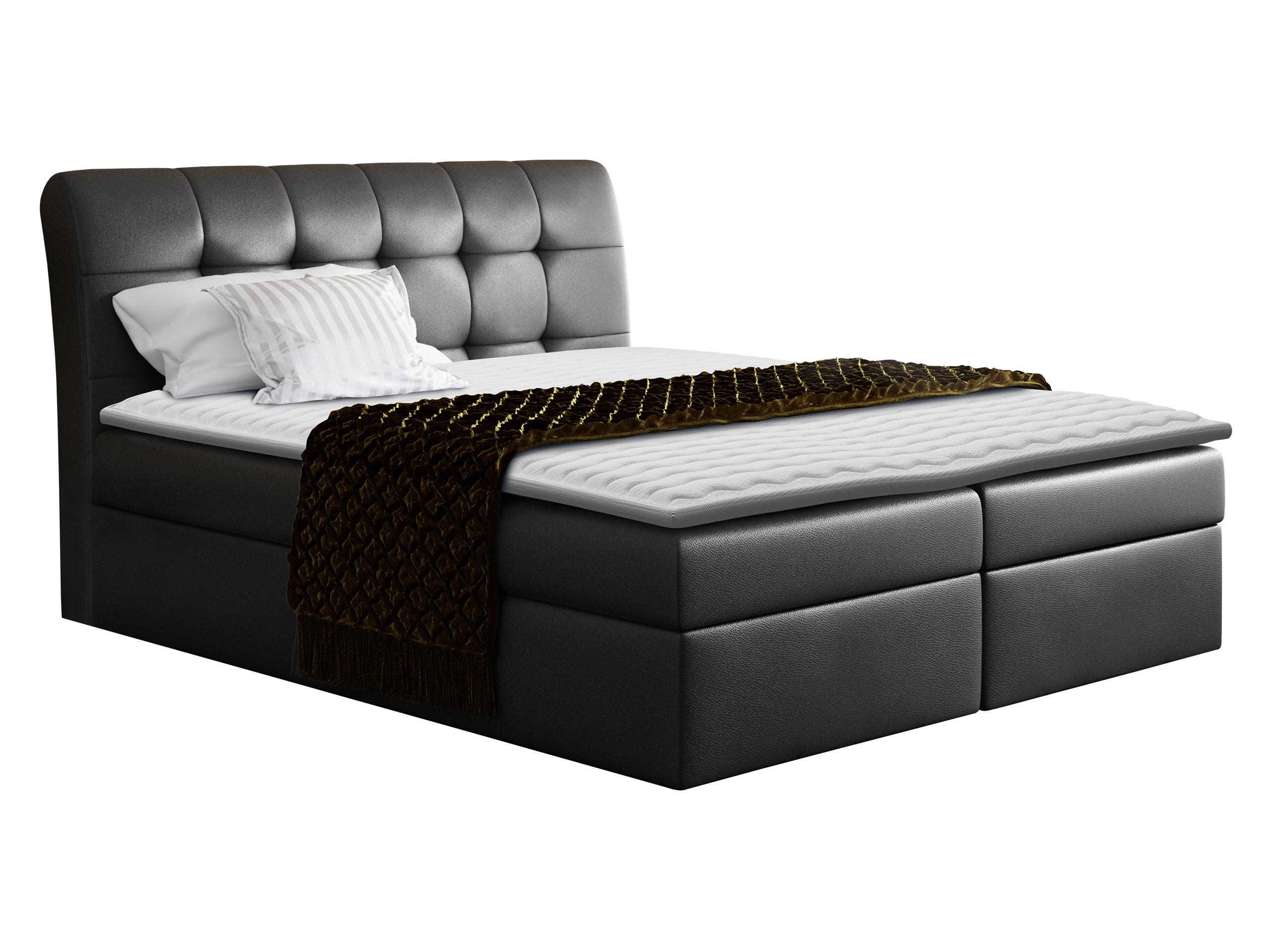 BOXBETT Diego - H3 - Schwarz, Holz (160/200cm) - MIRJAN24