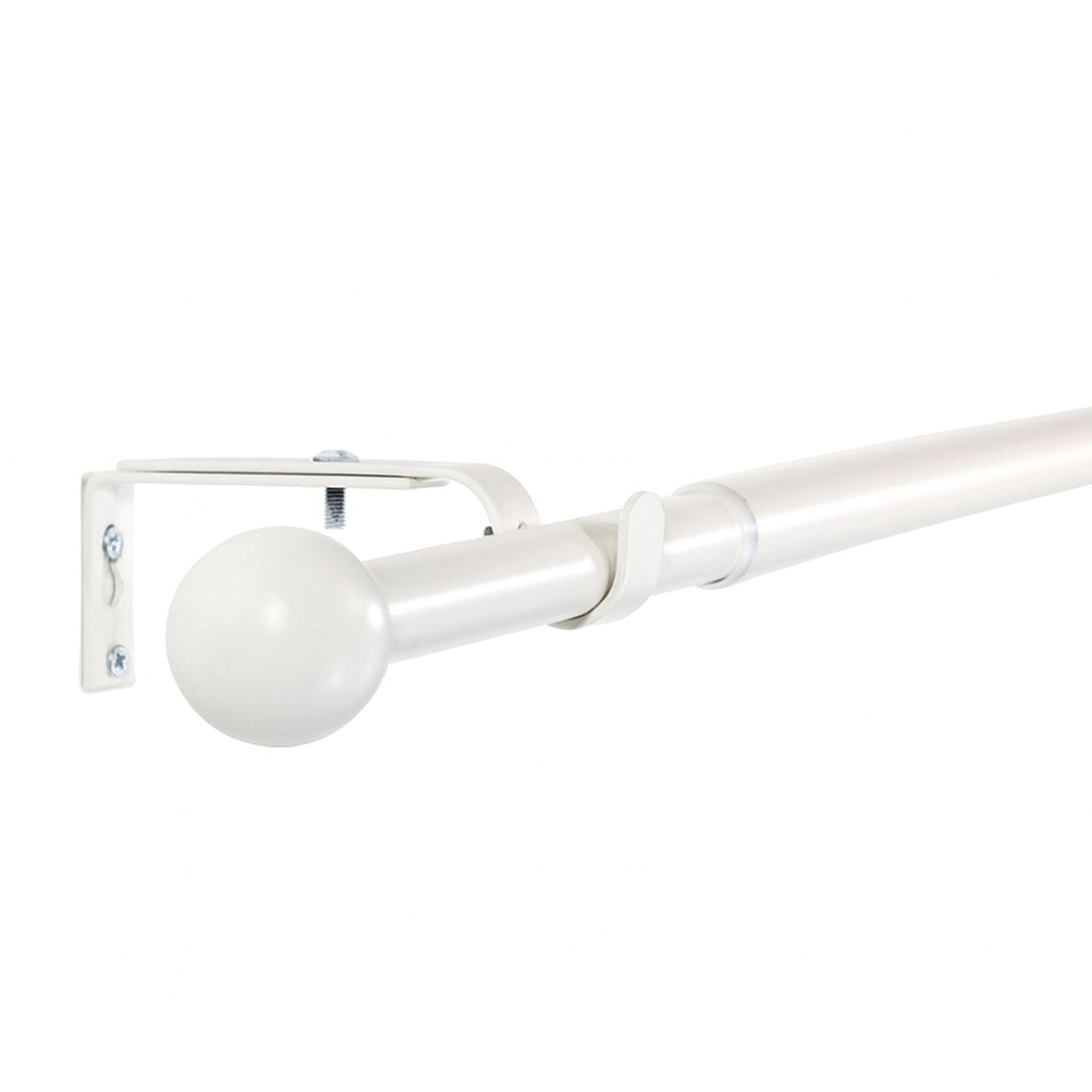GARDINENSTANGE ausziehbar 160-310cm 1-Lauf Flexa Kugel - Weiß, Metall (160cm) - Deco-Raum