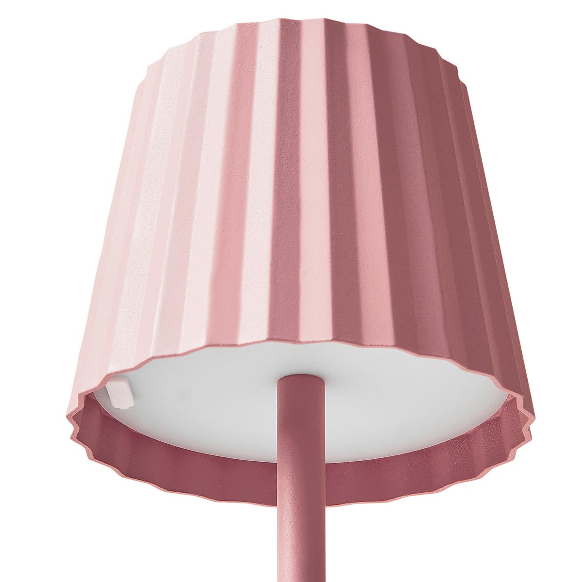 TISCHLAMPE Metall Pastellrosa Pombeiro - Pink, Metall (12/12/38cm) - Beliani