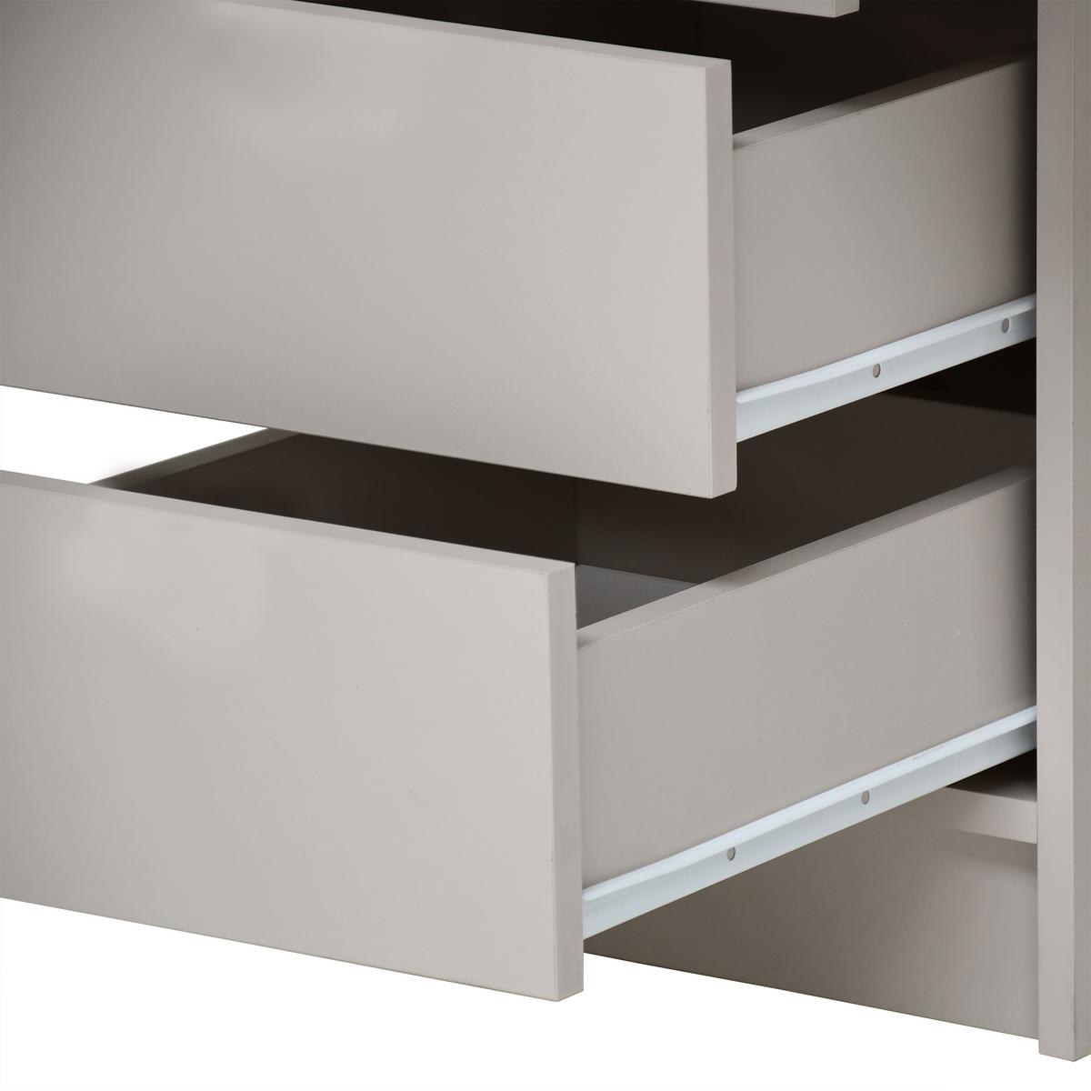SCHREIBTISCH Malta mit 5 Schubladen, grifflos, Kaschmir - Kaschmir, Holzwerkstoff (57/120/75.5cm) - Beautysofa