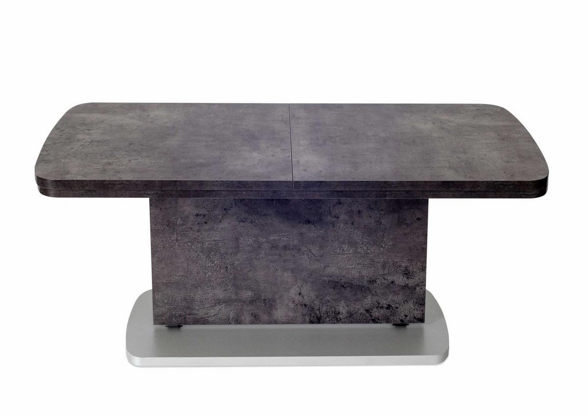 FUNKTIONSTISCH ausziehbar Catharine 110(145+180) x 63 x 53-72 Wohnzimmertisch Beton - Grau, Holz (110/63/53cm) - 58aufmkessel