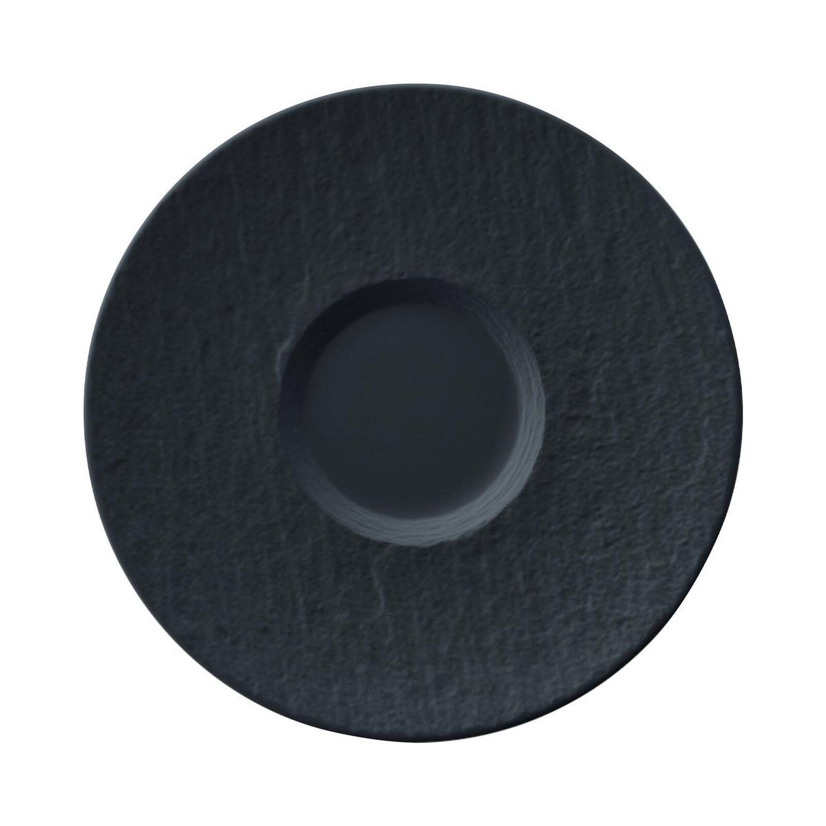 CAFÉ AU LAIT-SET Manufacture Rock schwarz 250 ml 6er Set - Schwarz, Glas/Keramik (0.25L) - Villeroy & Boch