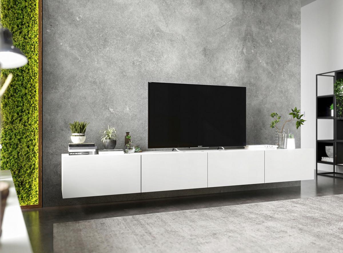 TV-LOWBOARD 2-er Set Enjoy Weiß Matt 120 cm - Weiß, Holzwerkstoff (240/30/35cm) - Meble Lindner