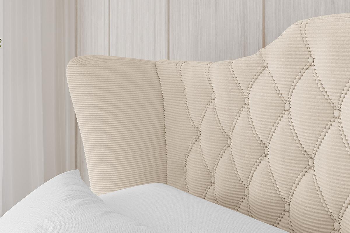 POLSTERBETT mit Bettkasten und Lattenrost, Boxbett ohne Matratze - ZORAN 140x200 Beige - Creme, Holzwerkstoff/Textil (140/200cm) - ALTDECOR