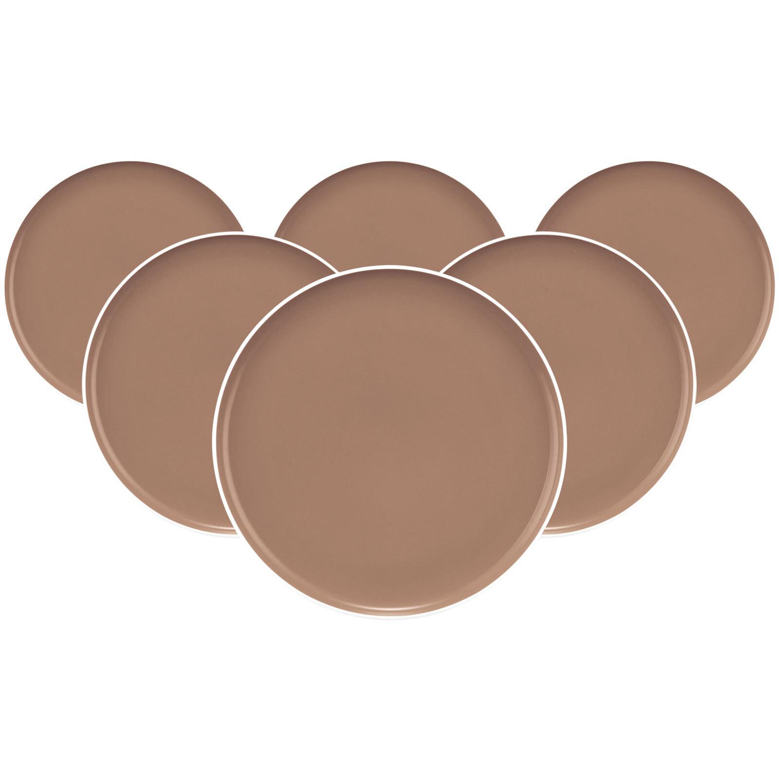 SPEISETELLER Sento Home Pure Colors Cocoa Brown ø 27,6 cm 6er Set - Hellbraun, Keramik (27.6cm) - Seltmann Weiden