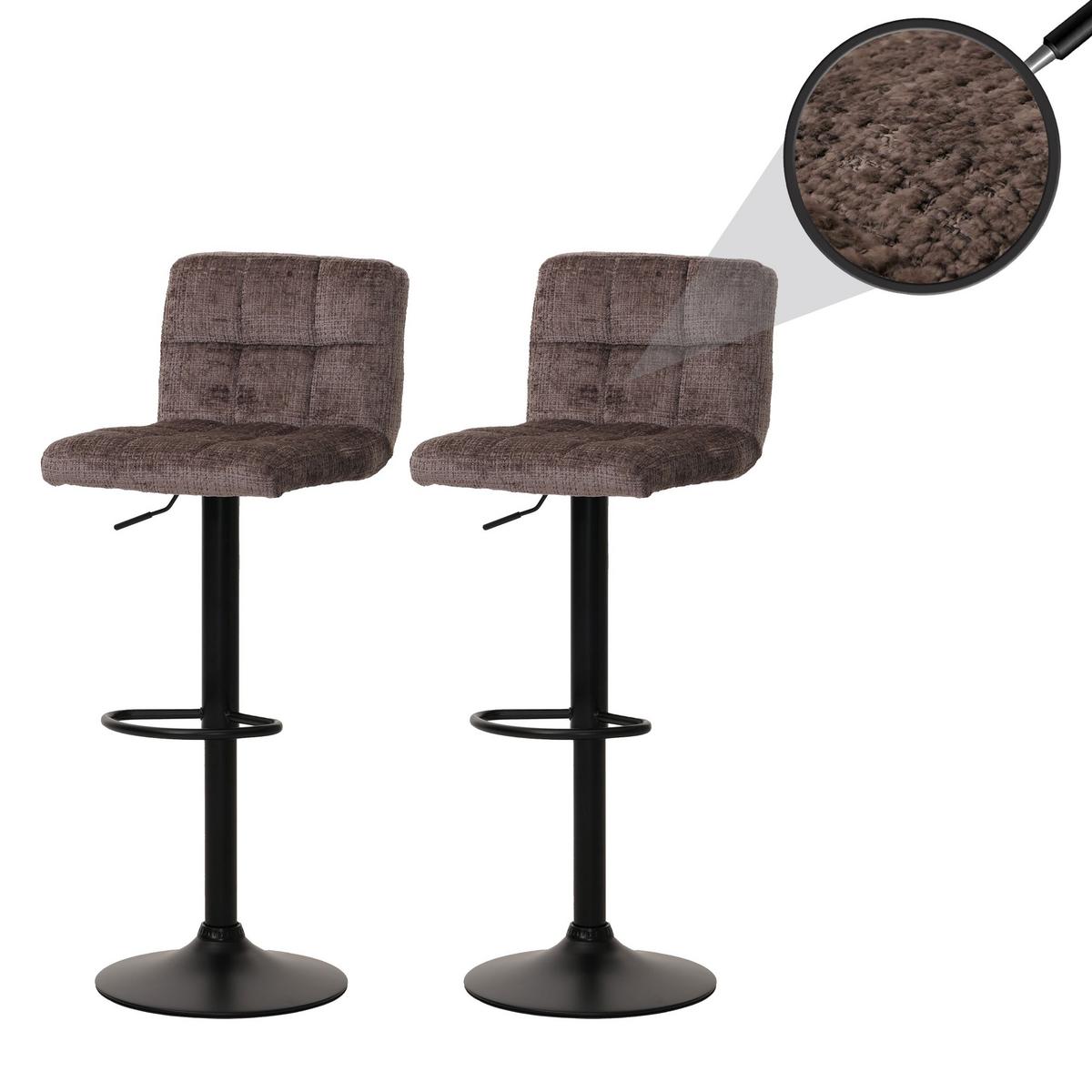 BARHOCKER Braun 2er-Set - Braun, Textil (38/107/41cm) - MCW