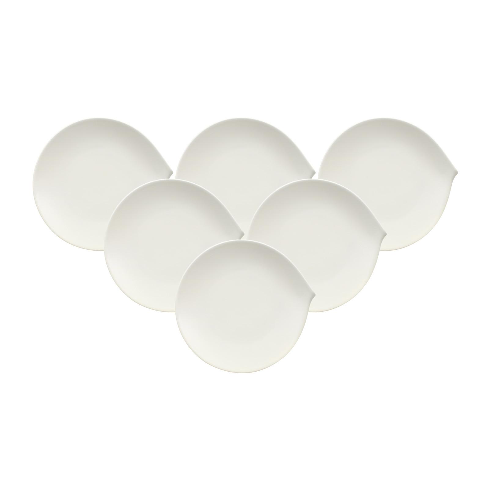 FRÜHSTÜCKSTELLER Flow weiß ø 21 cm 6er Set - Weiß, Keramik (21cm) - Villeroy & Boch