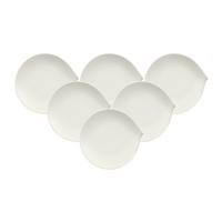 FRÜHSTÜCKSTELLER Flow weiß ø 21 cm 6er Set - Weiß, Keramik (21cm) - Villeroy & Boch