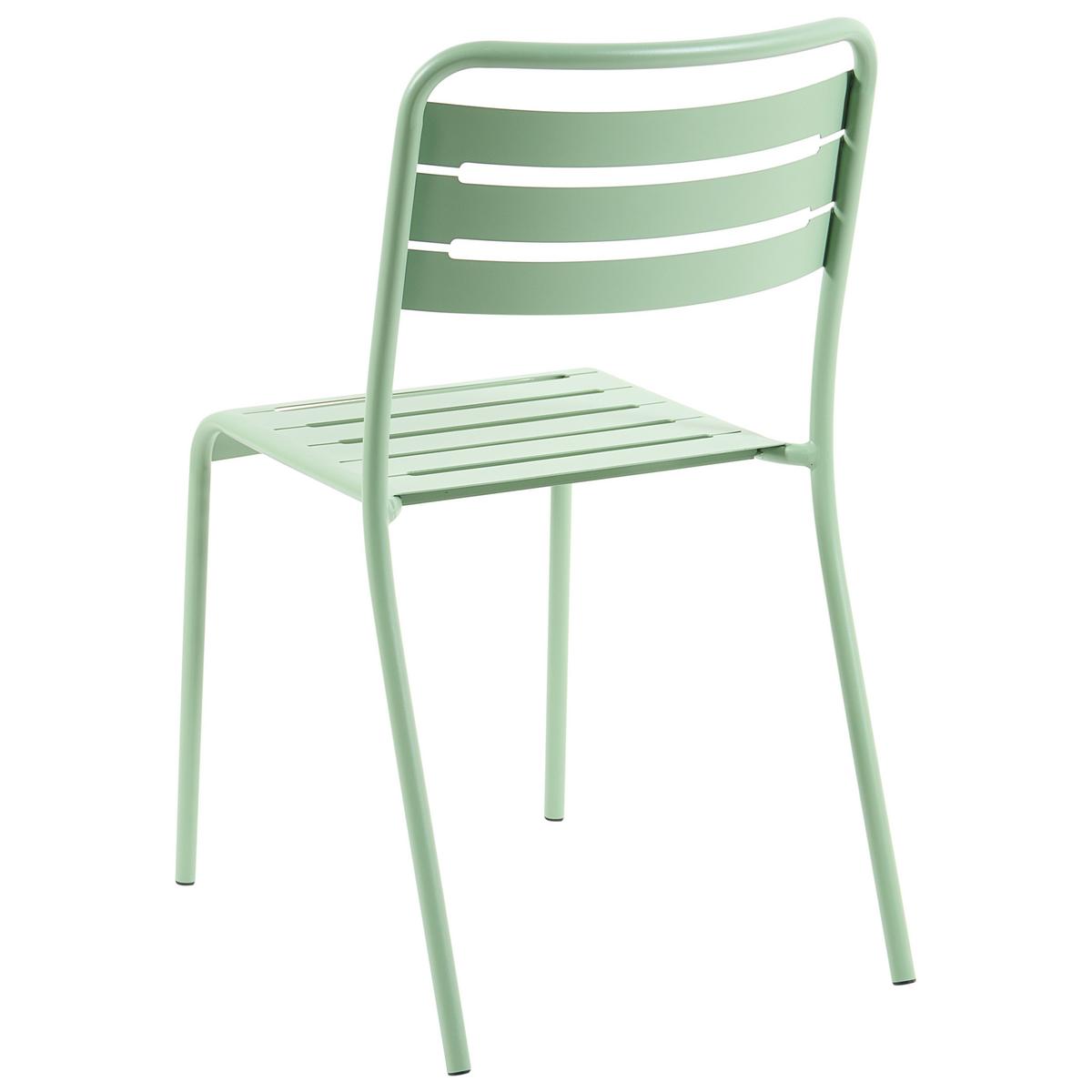 GARTENSTUHL 2er-Set Metall Grün Lefkada - Grün, Metall (38/80/54cm) - Beliani