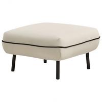 OTTOMANE Hellbeige Tonsberg - Beige/Schwarz, Textil (68/42/68cm) - Beliani