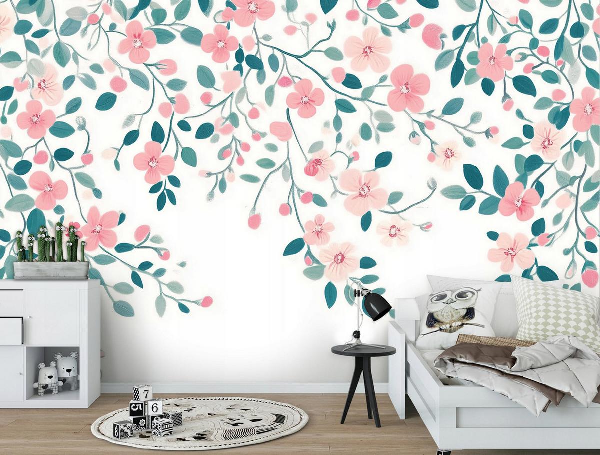 FOTOTAPETE Blumen Blätter Wohnzimmer Vlies Tapete 300x210 - Multicolor, Papier (300/210cm) - Wallarena