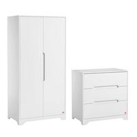 BABYZIMMER 2-teilig Ova Weiß - Weiß, Holzwerkstoff (88.5/89.5/52cm) - Petits-meubles