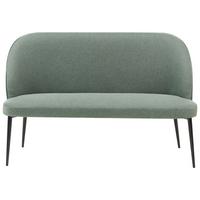 2-SITZER-KÜCHENSOFA hellgrün Osby - Schwarz/Grün, Textil (130/85/49cm) - Beliani