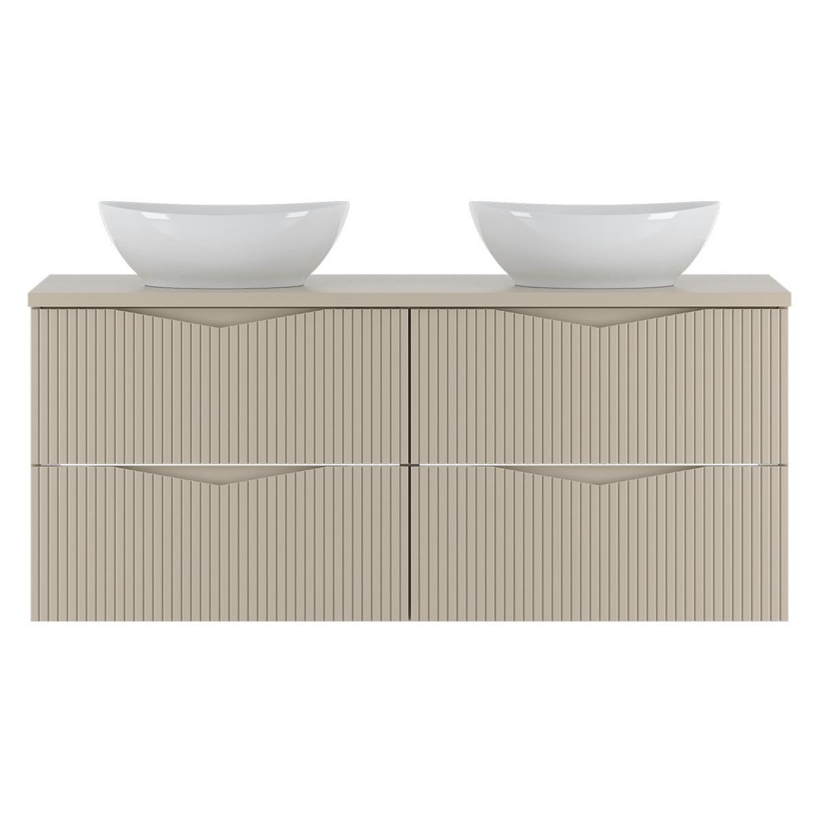 DOPPELWASCHTISCH 120.6cm Tao Kaschmir - Beige, Holzwerkstoff (120.6/50/45.8cm) - Petits-meubles
