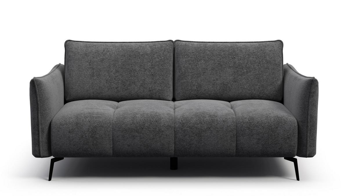 SOFA AERA 2,5-Sitzer, dunkelgrau - Dunkelgrau/Schwarz, Holz/Textil (187/89/96cm) - Wozimo