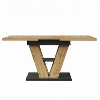 ESSTISCH Ausziehbar 110-140 cm Natural Wood mit verstecktem Staufach - Grau, Holzwerkstoff (80/110/75cm) - Urban Meuble