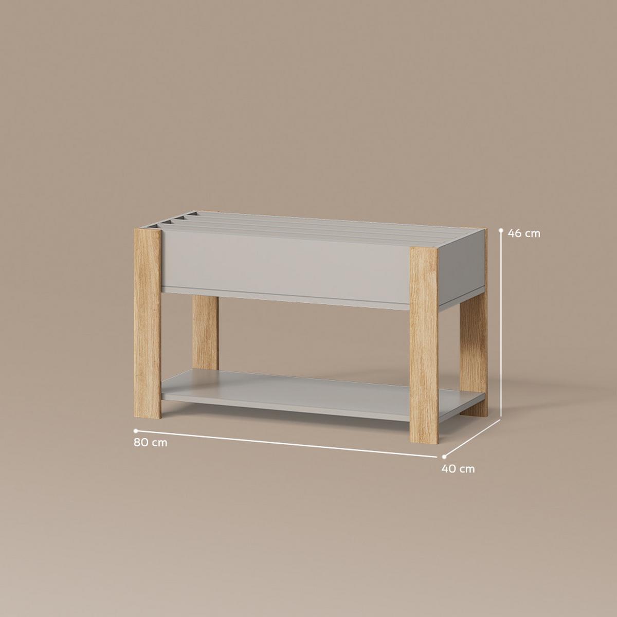 KINDERREGAL Mailo Cashmere/Artisan 80 x 46 cm - Kaschmir/Eiche Artisan, Holzwerkstoff (80/46/40cm) - Livinity®