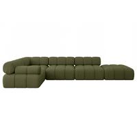 ECKSOFA modulares Sofa Felto-L2 - 380x190x70 cm Grün Bouclé - Grün, Holzwerkstoff/Textil (380/190cm) - ALTDECOR