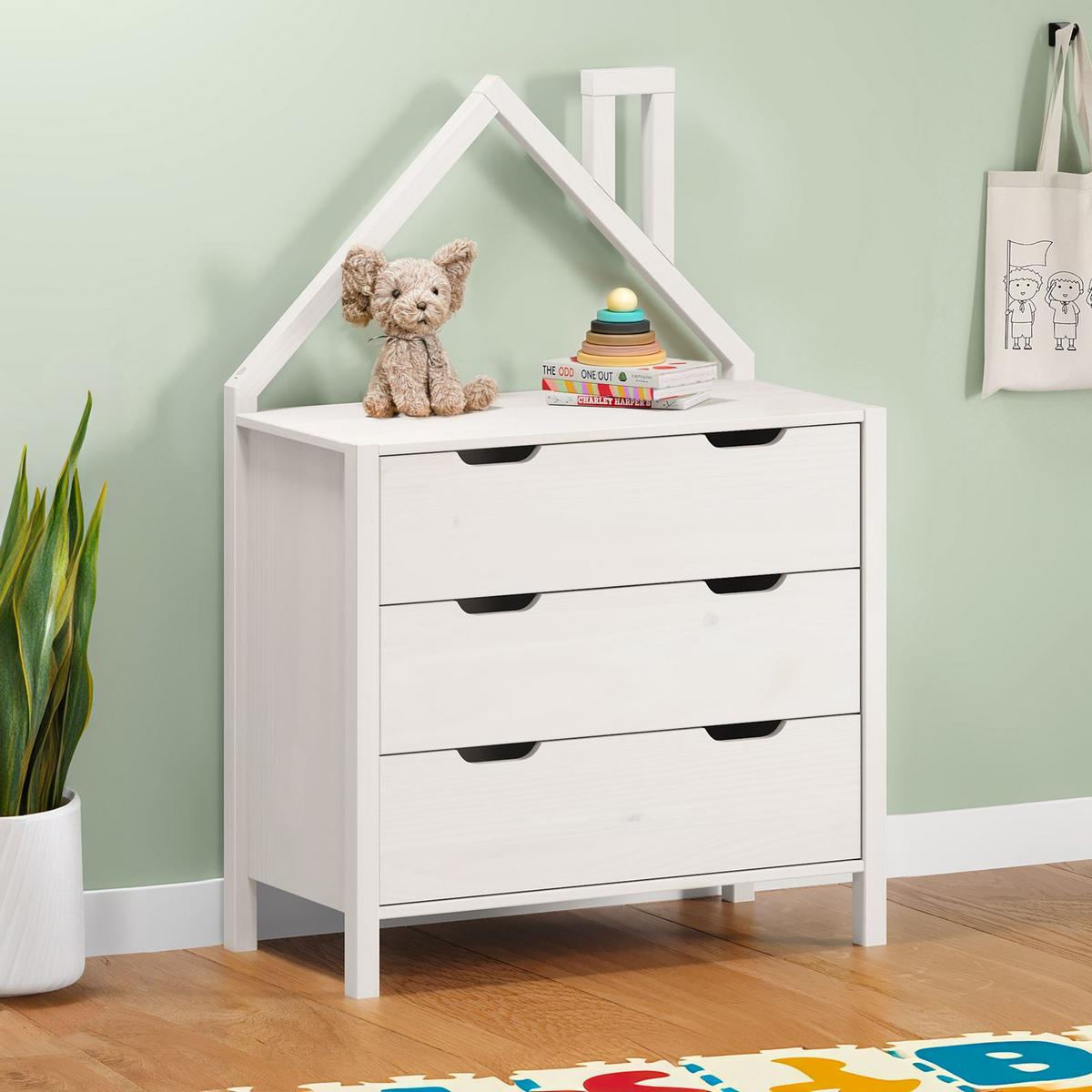 KOMMODE ELANO weiß - Weiß, Holz (83/120/41cm) - IDIMEX