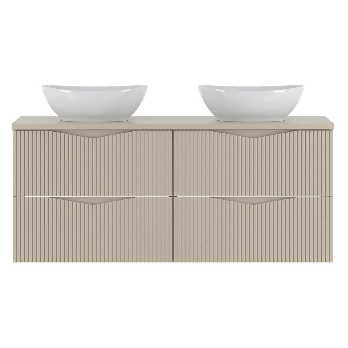DOPPELWASCHTISCH 120.6cm Tao Kaschmir - Beige, Holzwerkstoff (120.6/50/45.8cm) - Petits-meubles